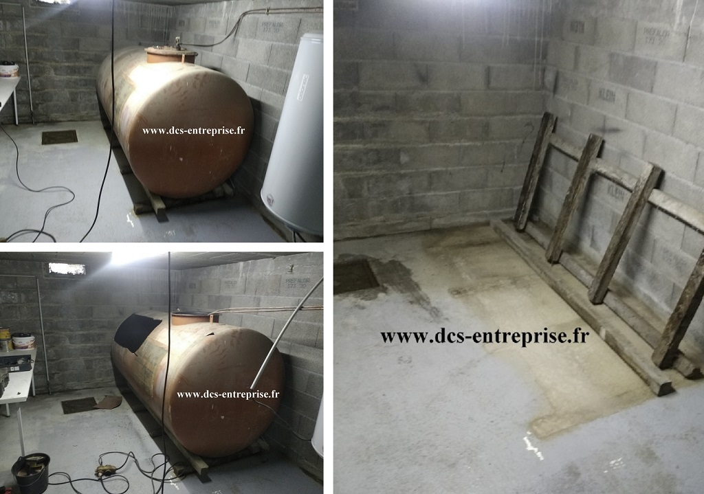 Consultez la chantier : découpage d'une cuve fuel de 3000 litres cylindrique