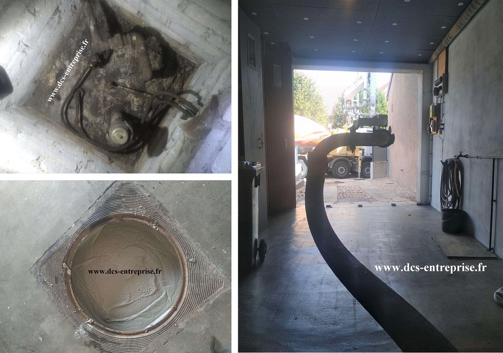 Consultez la chantier : netralisation d'une cuve fioul enterrée et abandonnée