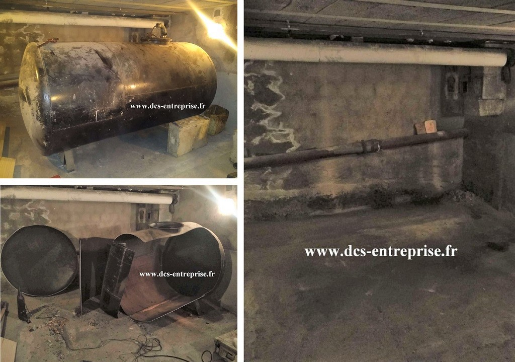 Consultez la chantier : dégazage et découpage d'une cuve fuel aérienne abandonnée