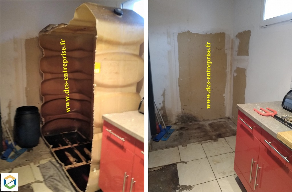 Consultez la chantier : dégazage et découpage d'une cuve fioul pvc de 2000 litres