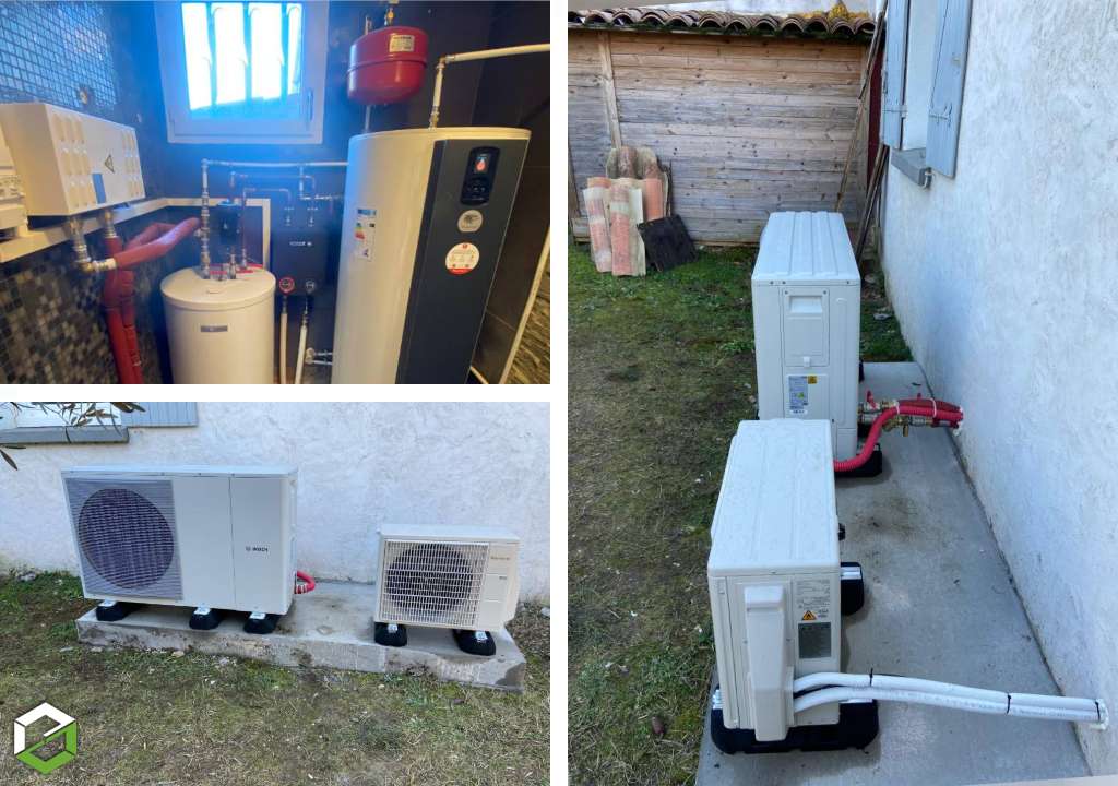 fourniture et installation d'une pompe à chaleur air/eau compress 2000 awf 8 r-s