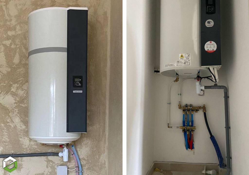 installation d'un chauffe-eau thermodynamique thermor - entretpise rge