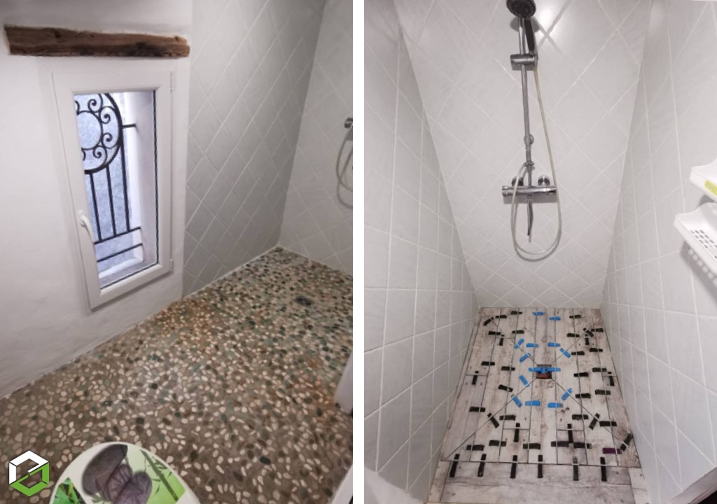 rénovation du carrelage d'une douche