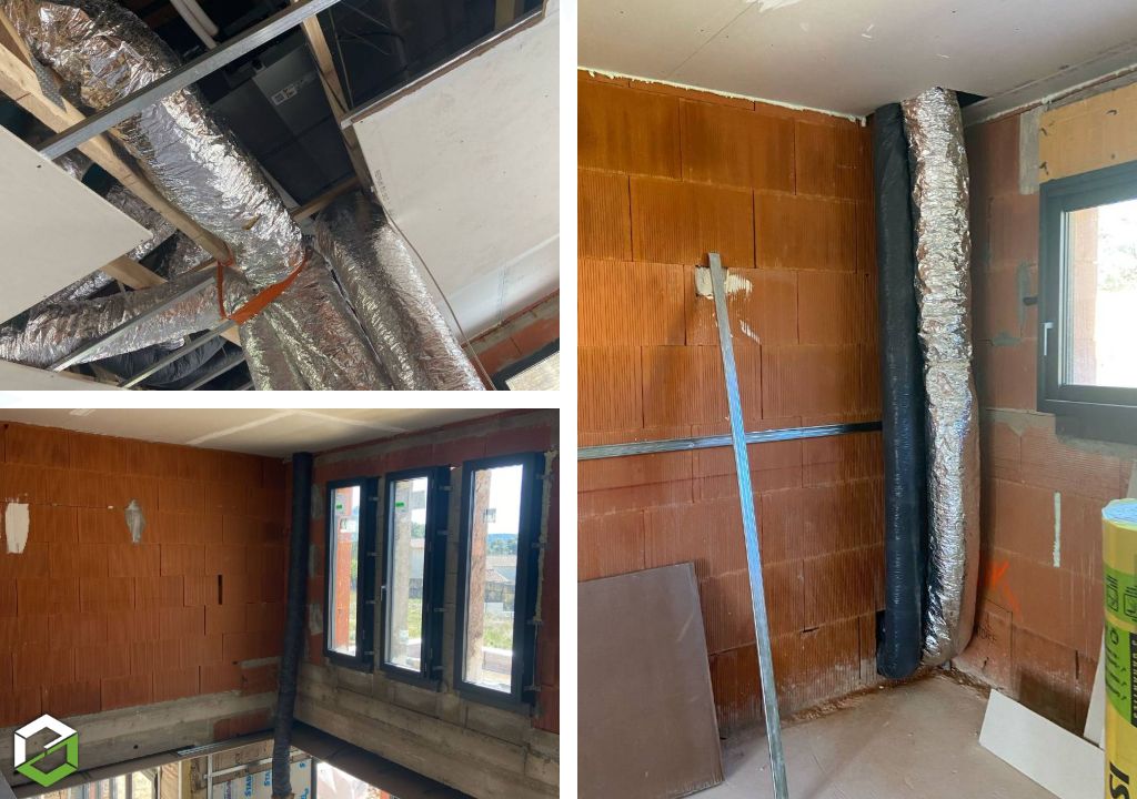 Consultez la chantier : installation d'un système de pompe à chaleur gainable panasonic-entreprise rge