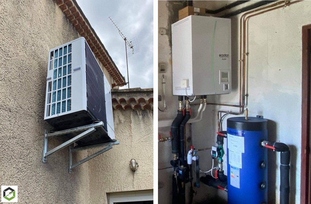 Consultez la chantier : installation d'une pompe à chaleur air/eau (pac) - mitsubishi