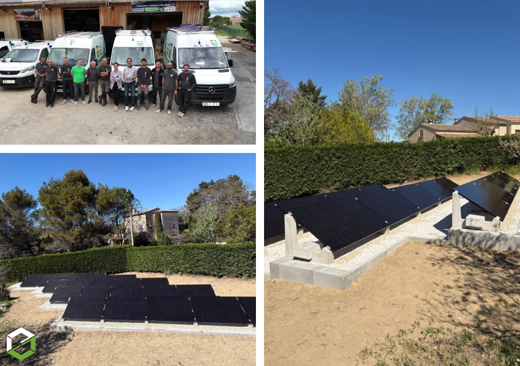 Installation de panneaux photovoltaïques de 10kWC au sol RGE QUALIPV-Vaucluse (84)
