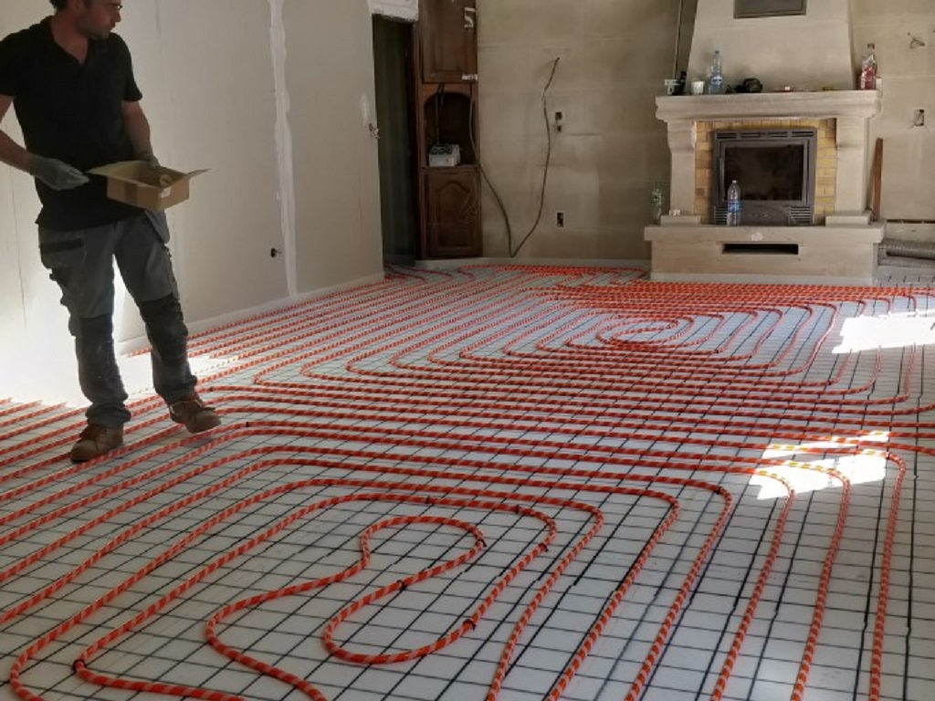 Consultez la chantier : plancher chauffant rafraîchissant