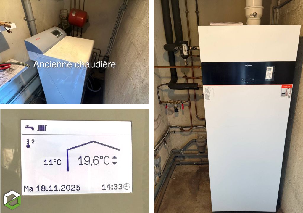 Installation pro d'une chaudière gaz à condensation Viessmann Vitodens 111-W 