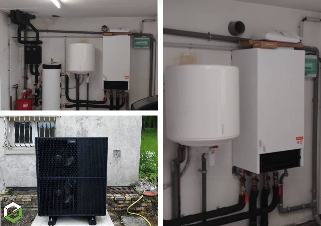 installation pompe à chaleur air eau viessmann vitocal 250-a haute température