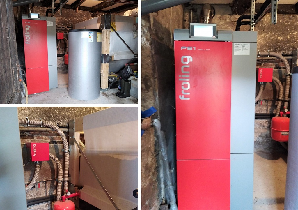 Consultez la chantier : installation chaudière granulés de bois froling pe1 unit 20kw
