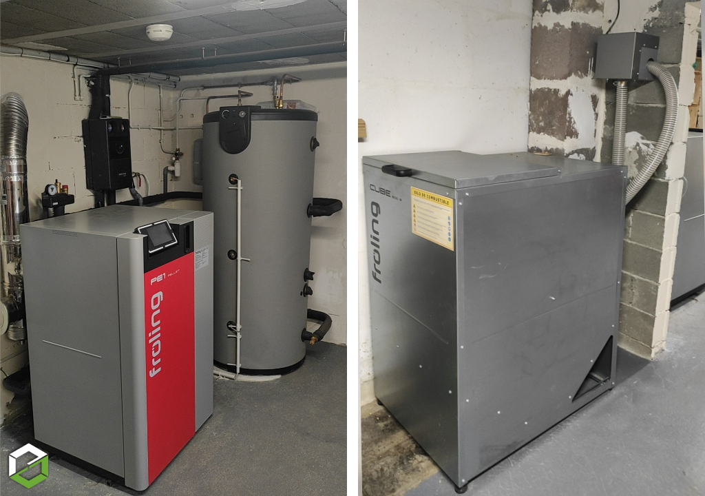 Installation d'une chaudière FROLING PE1 de 20 kW
