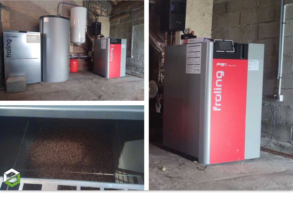 installation d'une chaudière à granulés froling pe1 20 kw - artisan rge