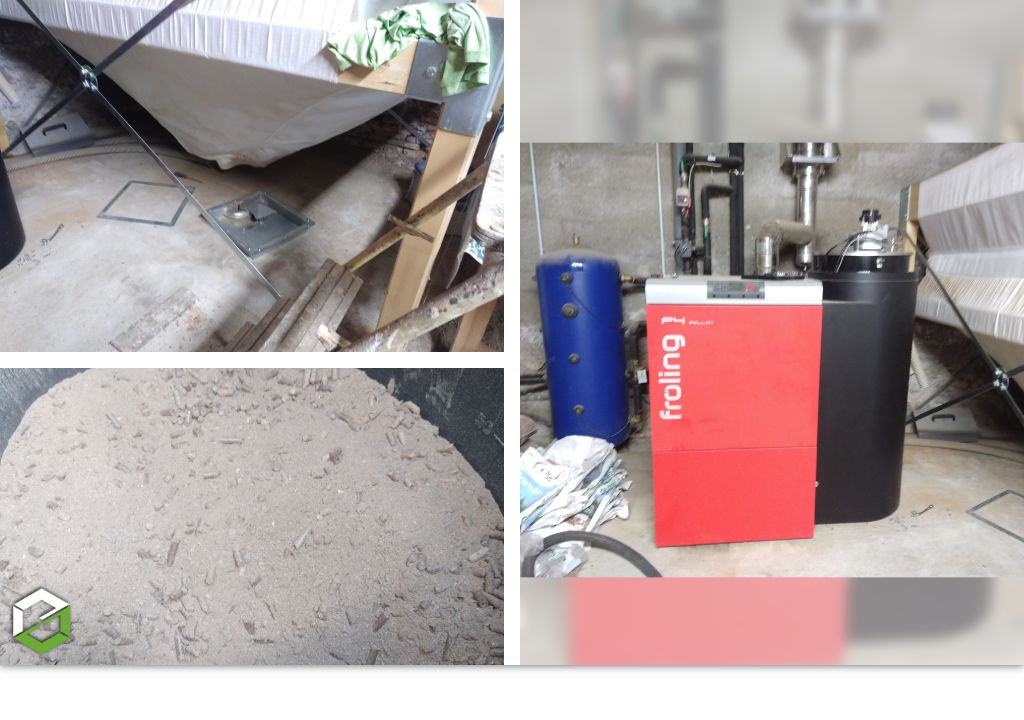 Nettoyage d'un silo textile pour granulés de bois (pellets)