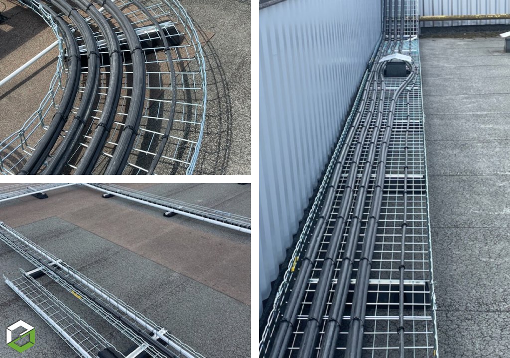 Sarl A.C.E  : Installation chemin de câbles en toiture - Travaux électricité 