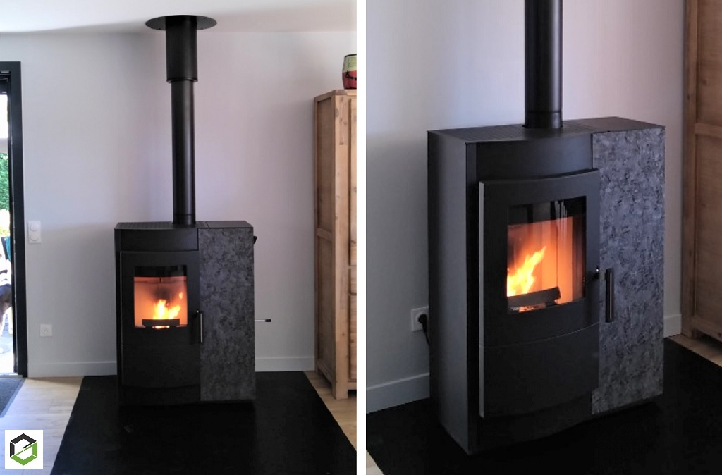 Consultez la chantier : installation poele mixte bois-granulé rika induo ii 