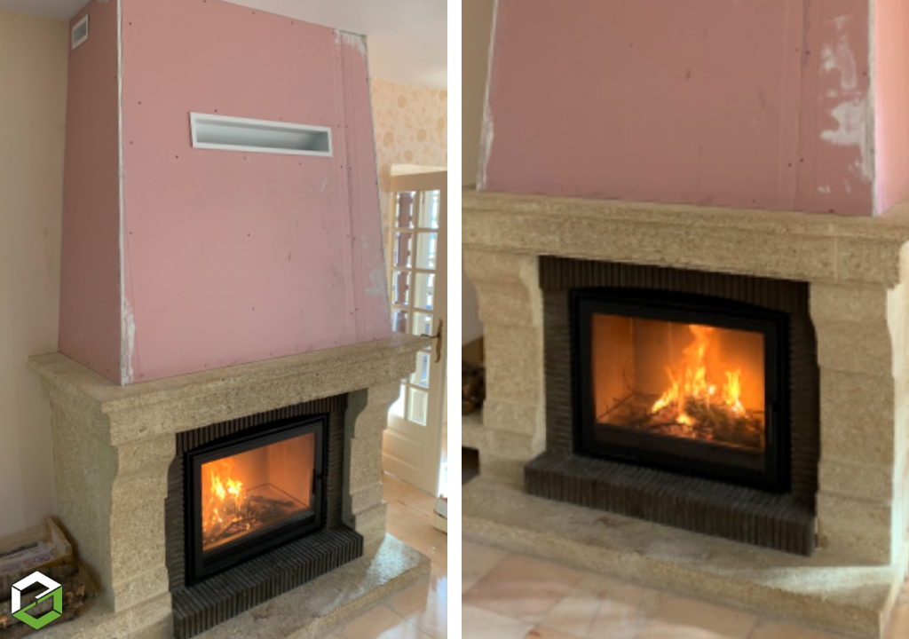 Consultez la chantier : installation d'un insert sur mesure de marque totem 