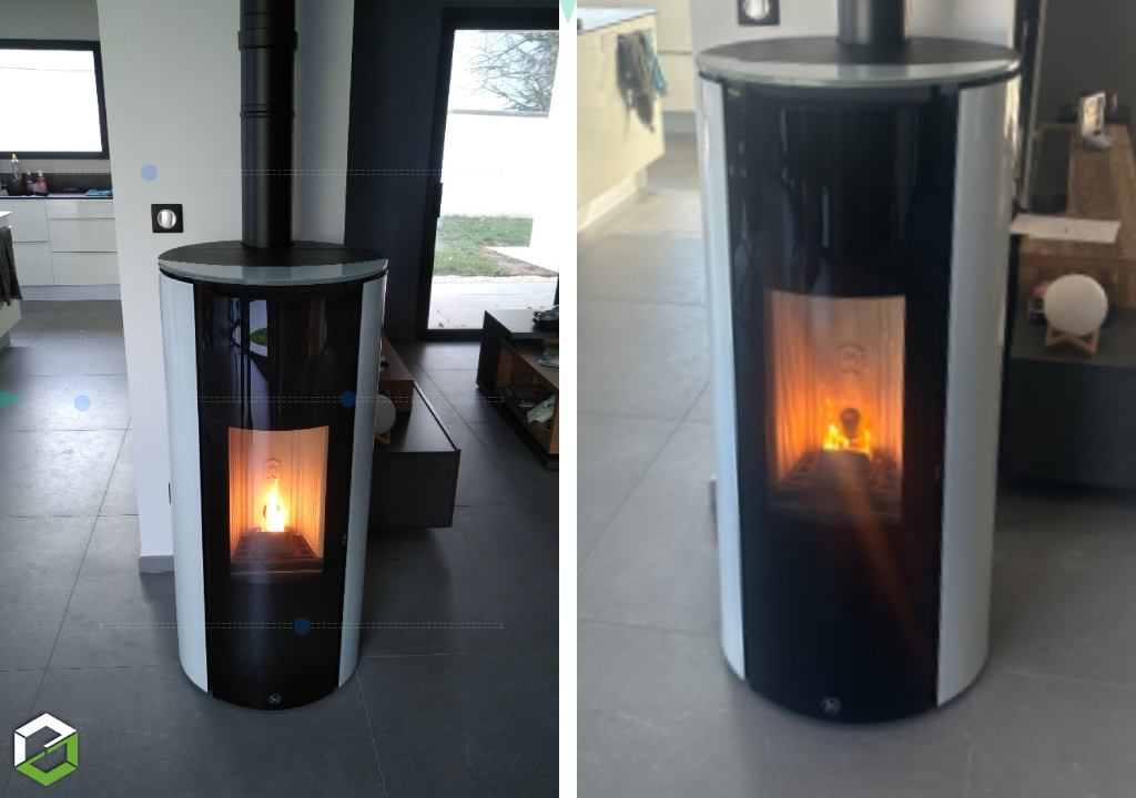 Installation d'un poêle à granulés JM Chrissie 6 kW