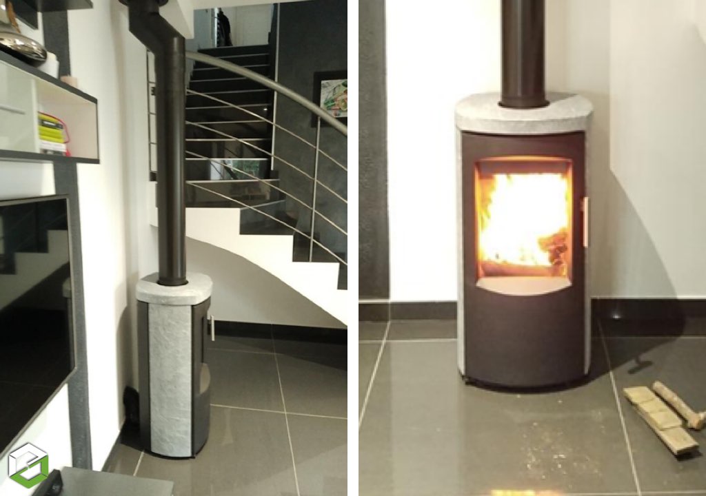 Consultez la chantier : installation d'un poêle à bois heta scan line 7b - entreprise rge qualibois