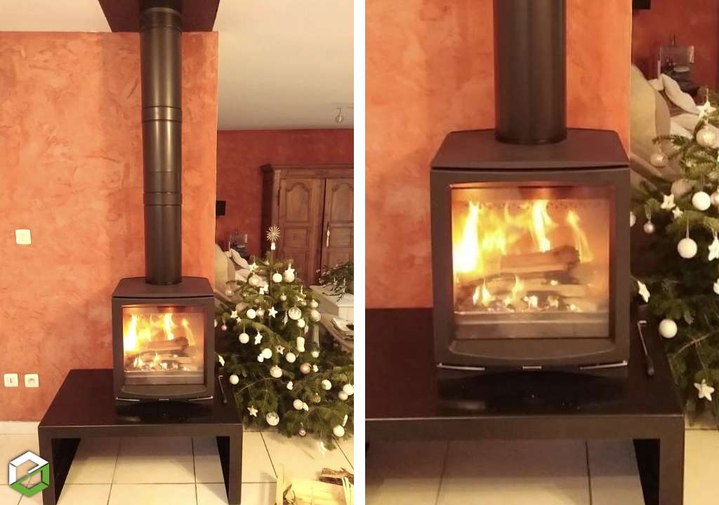 Consultez la chantier : installation d'un poêle à bois stovax vogue medium - entreprise rge qualibois