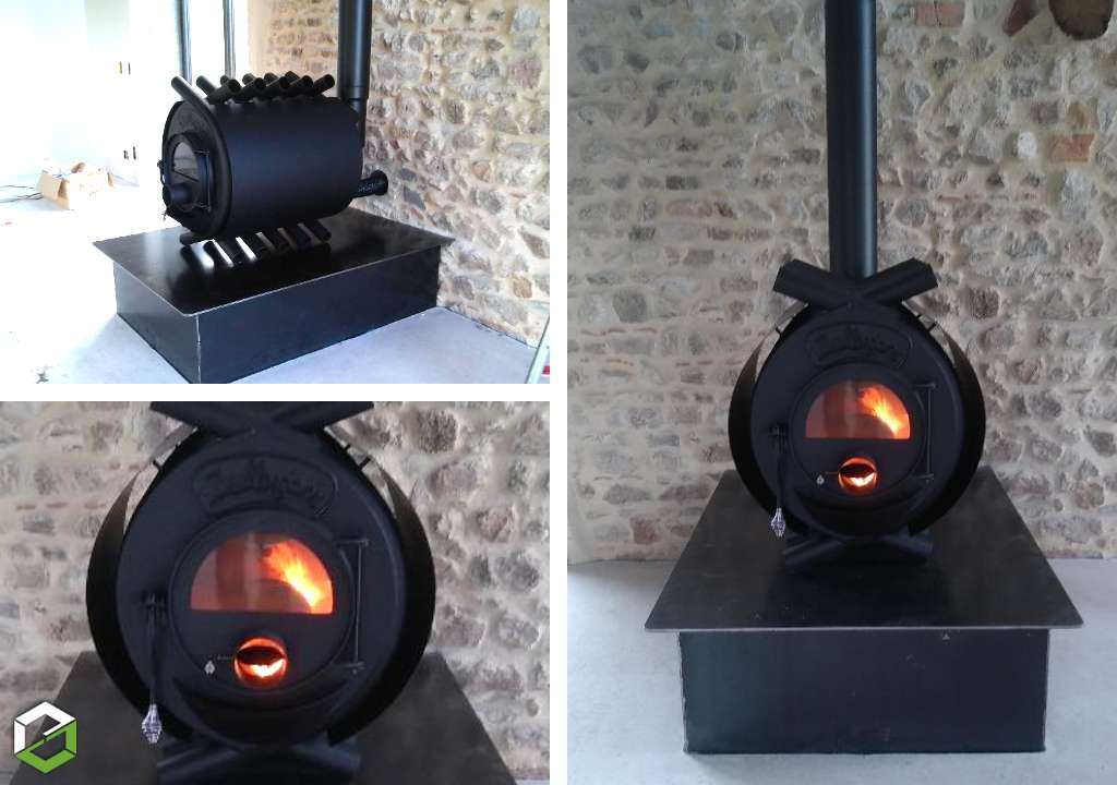 Consultez la chantier : installation d'un poêle à bois bullerjan ff 18 - entreprise rge qualibois