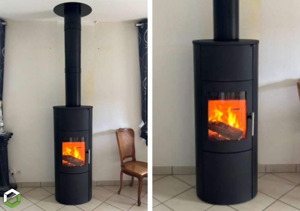 Installation d'un poêle à bois Heta Scan Line 820S - RGE QualiBois