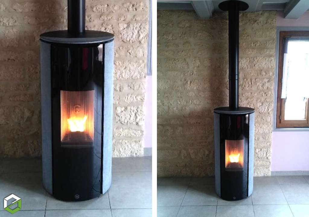 Installation d'un poele à granulé JM Chrissie 6kw - Entreprise RGE