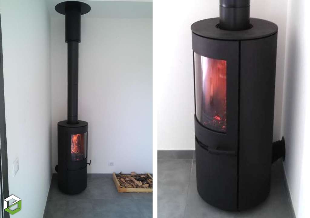 Consultez la chantier : installation d'un poele à bois heta scan line 8
