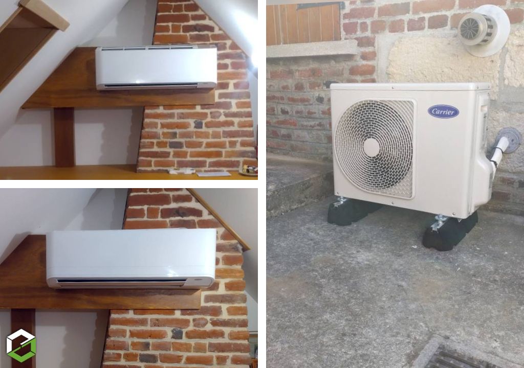 Installation d'une climatisation réversible CARRIER