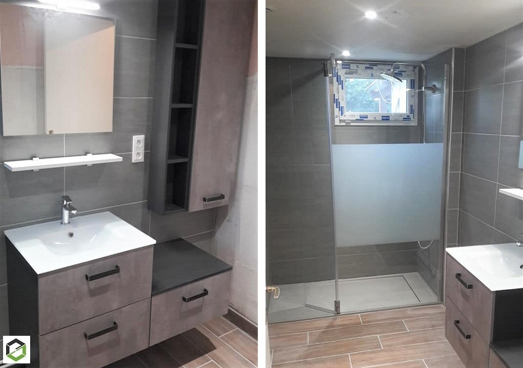 Consultez la chantier : réfection complète de salle de bain.