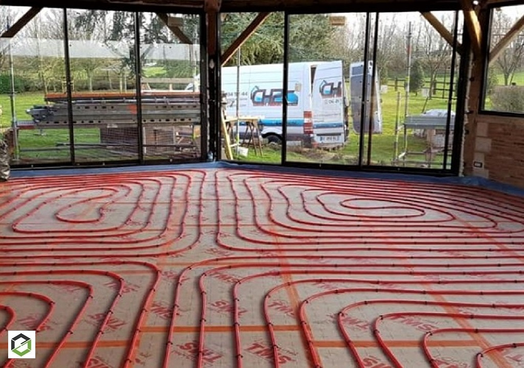 installation d'un plancher chauffant hydraulique - rge