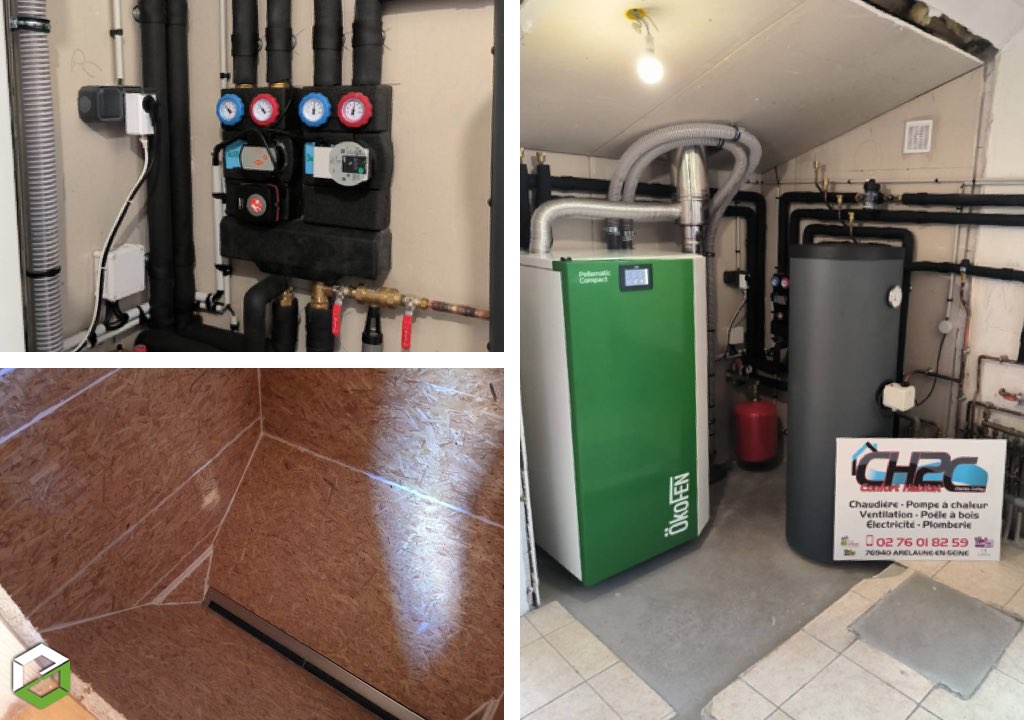 installation d'une chaudière granulés de bois okofen et désembouage radiateur  - entreprise rge qualibois 