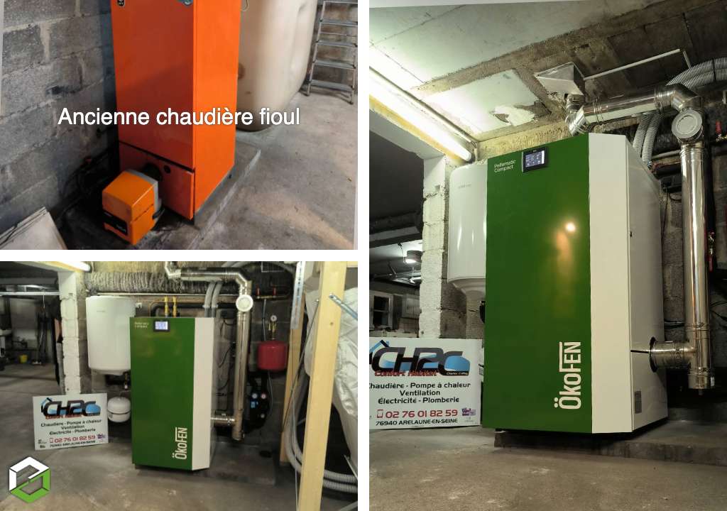 Consultez la chantier : rge qualibois - installation d'une chaudière à granulés okofen pellematic