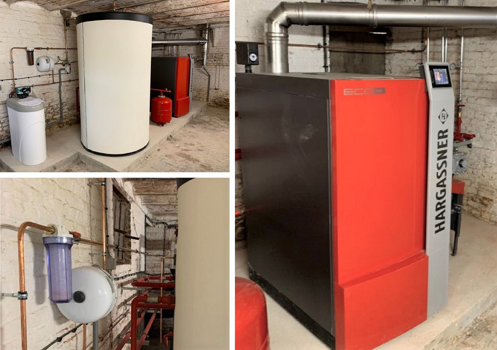 Consultez la chantier : installation d'une chaudière bois déchiqueté de marque hargassner type eco hk 60
