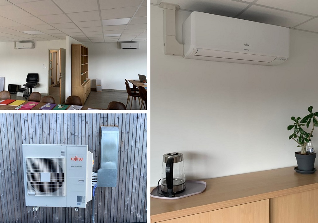 Consultez la chantier : installation et mise en service d'un système de climatisation réversible de marque atlantic type takao