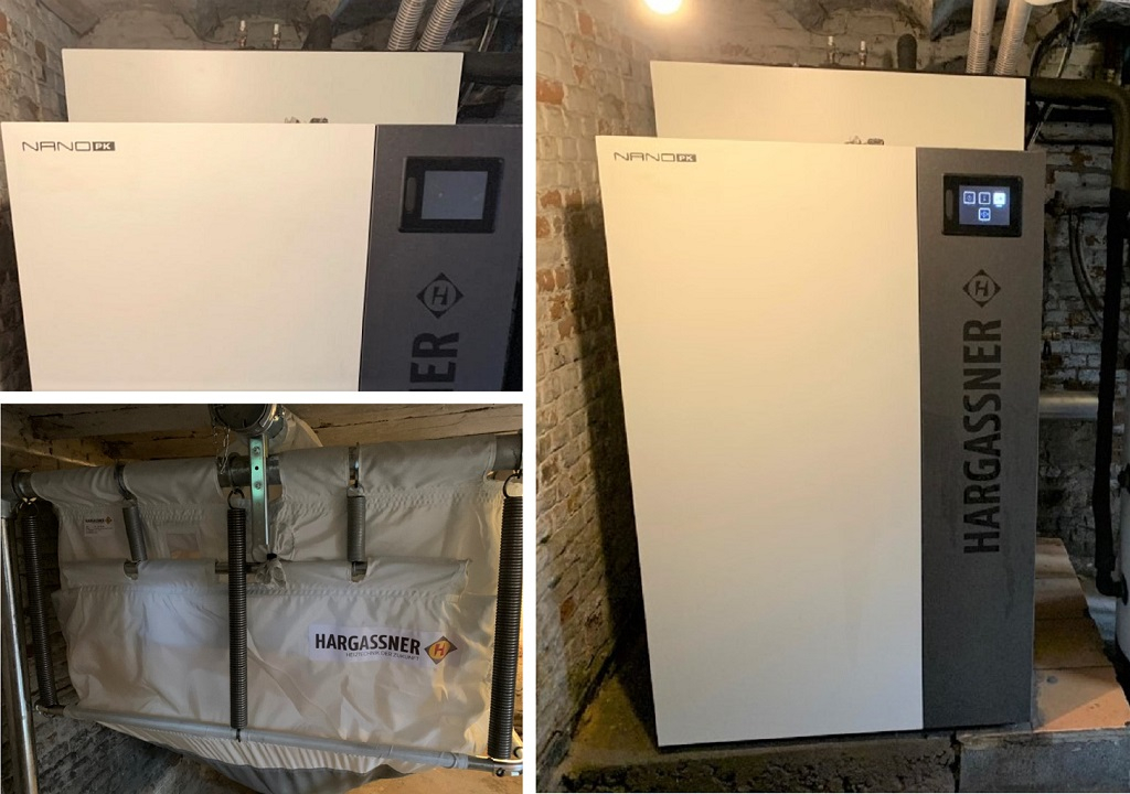 installation d'une chaudière granulés de bois pellets hargassner type nano pk 25