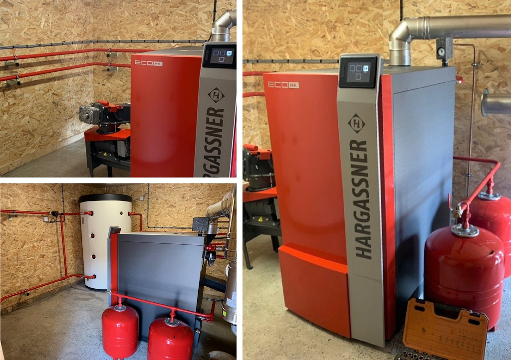 Installation d'une chaudière bois déchiquette de marque HARGASSNER type ECO HK 60