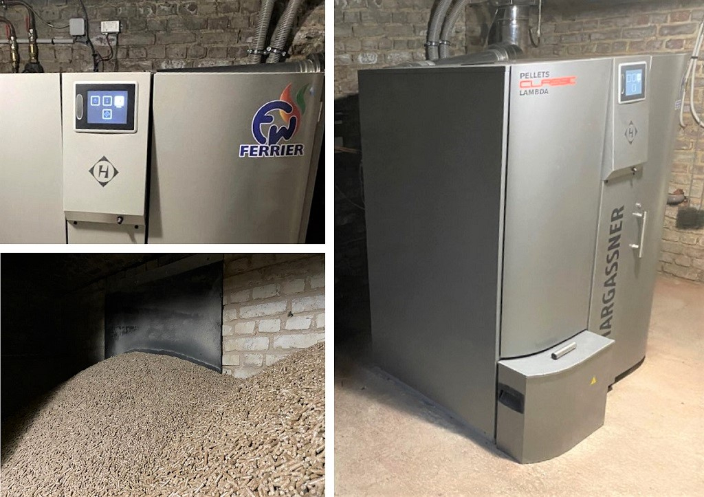 Installation d'une chaudière granulés de bois pellets HARGASSNER type CLASSIC LAMBDA 25 RAPS