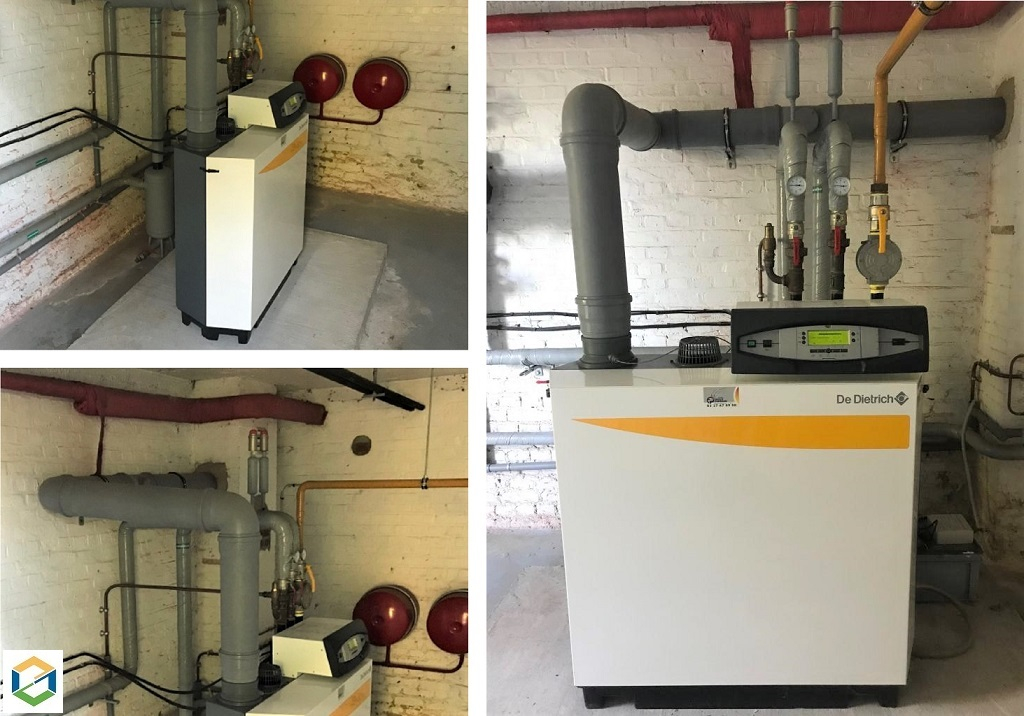 Consultez la chantier : installation d'une chaudière collective gaz à condensation de marque de dietrich type c 230