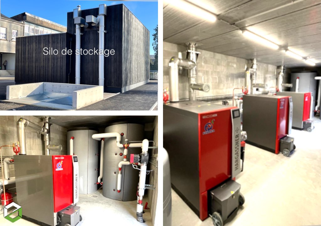 Consultez la chantier : entreprise rge qualibois, installation d'une cascade de trois chaudières à bois déchiqueté de marque hargassner