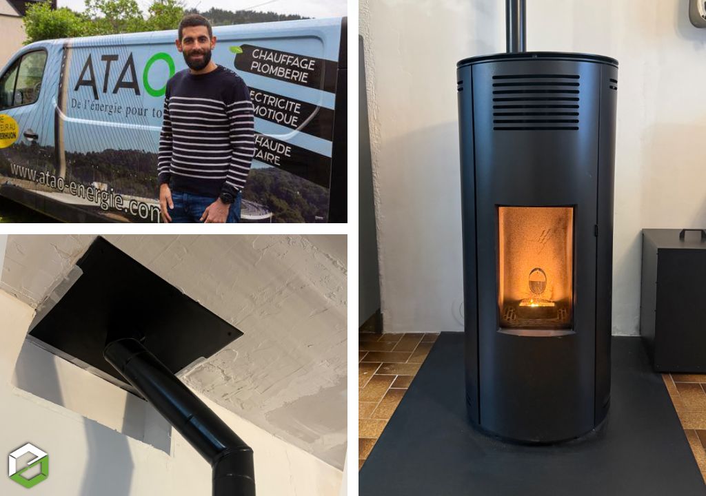 Installation d'un Poêle à granulés Red365