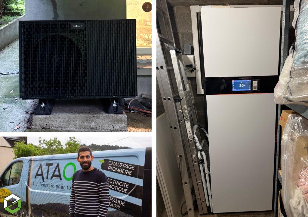 installation pompe à chaleur air/eau Viessmann 