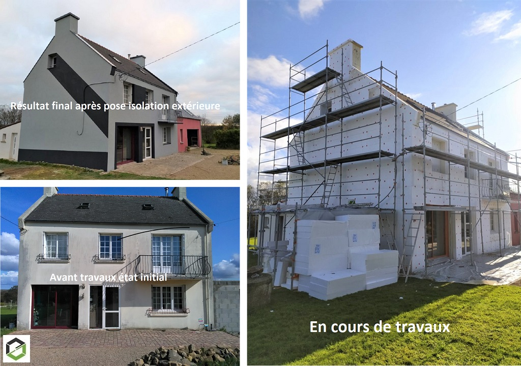 Consultez la chantier : entreprise rge - isolation thermique par l'extérieur finition enduit 
