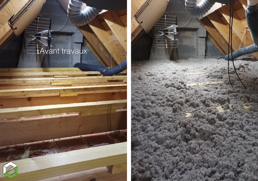 Consultez la chantier : isolation de la toiture en ouate de cellulose - artisant rge