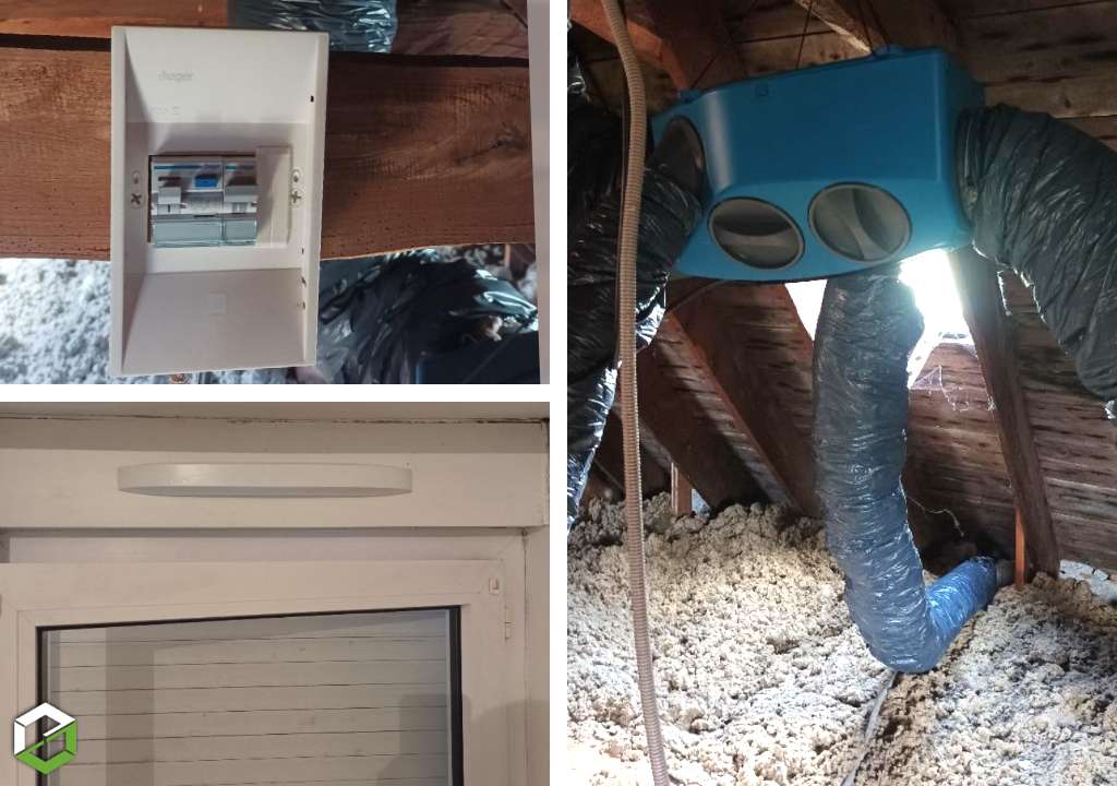 Consultez la chantier : artisan rge - mise en place d'une ventilation mécanique controlée (vmc) hygro a de marque nather