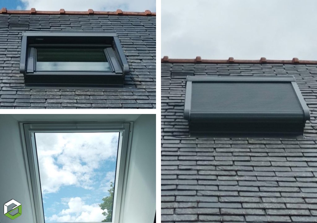 Installation d'une fenêtre de toit Velux en remplacement - Entreprise RGE