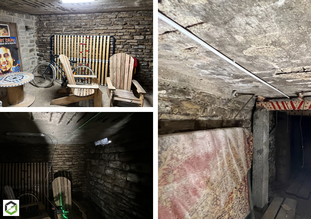 Consultez la chantier : installation d'un éclairage dans une cave
