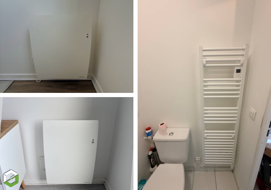 Remplacement de radiateurs d'ancienne génération par radiateurs Doris et Agilia de chez Atlantic