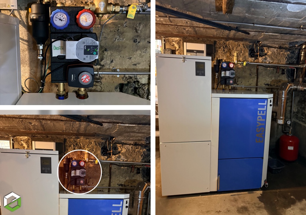 Installation d’une chaudière à granulés Easypell d’Okofen à Montreuil