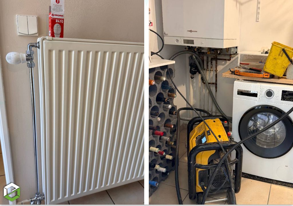 Réalisation d'un désembouage de radiateurs et changement des robinets monotube à Bussy Saint Georges-Seine et Marne (77)