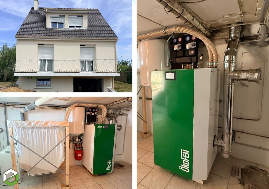 Remplacement d’une chaudière à gaz propane par une chaudière à granulé de bois Okofen Compact